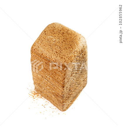 Whole Grain Healthy Sandwich Bread Square Slices Isolated, Supermarket Bread for Toasts, Soft Pieces Whole Grain Healthy Sandwich Bread Square Slices Isolated, Supermarket Bread for Toasts, Soft Pieces 102855962