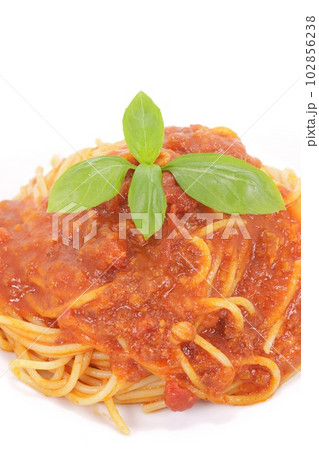 ボロネーゼ　パスタ　ミートソース　明るい背景 102856238