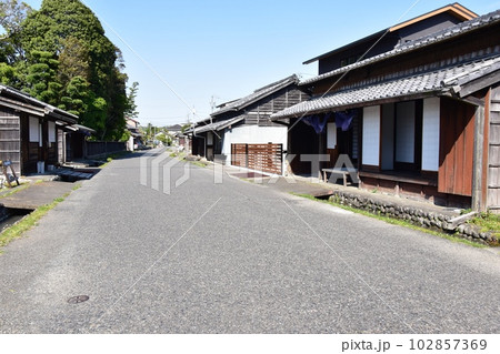 島田市　島田宿大井川川越遺跡の仲間の宿と町並み 102857369
