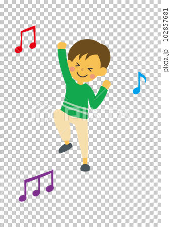 音符和兒童(男孩) 音符和兒童(男孩) 102857681