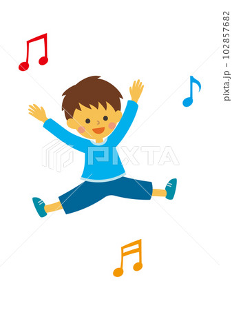 音符と子供(男の子) 音符と子供(男の子) 102857682