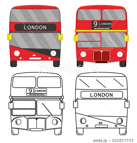 london red bus vector illustration isolated on white background 102857725