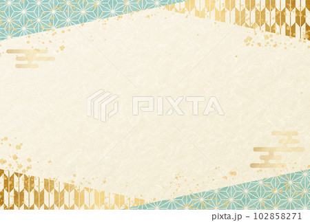 夏 水色 和柄 和紙 背景 フレーム お中元 父の日 夏 水色 和柄 和紙 背景 フレーム お中元 父の日 102858271