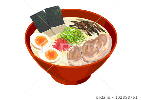 とんこつラーメンのイラストのイラスト素材 [102858761] - PIXTA