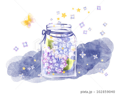 かわいいビン詰め紫陽花 かわいいビン詰め紫陽花 102859040