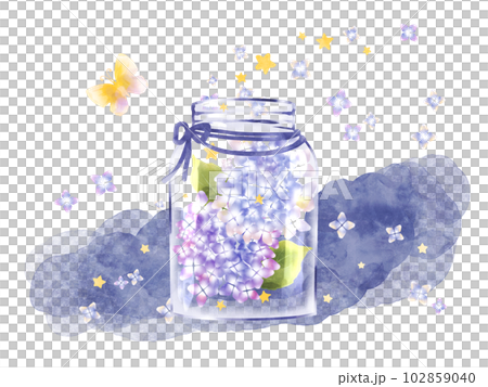 かわいいビン詰め紫陽花 かわいいビン詰め紫陽花 102859040