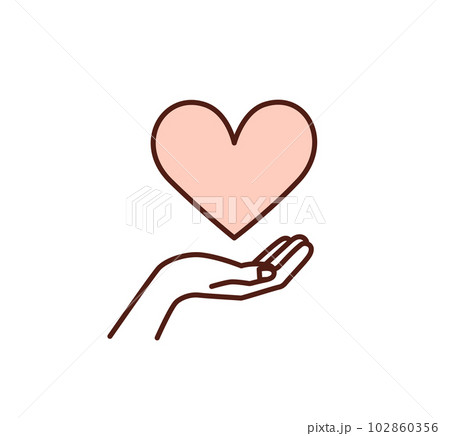 人の温もりやサポート、保証・補償の概念イメージ。ベクターイラスト素材。 102860356