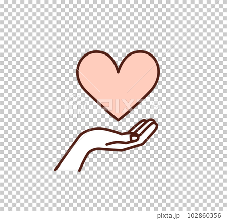 人の温もりやサポート、保証・補償の概念イメージ。ベクターイラスト素材。 102860356