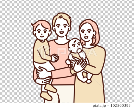 A home full of happiness. Vector illustration material of a warm and close family. A home full of happiness. Vector illustration material of a warm and close family. 102860395