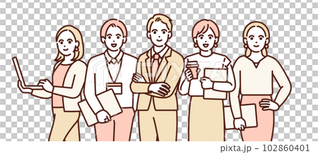 一個積極的商業人士的矢量插圖材料。 102860401