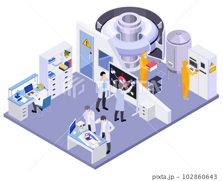 Nuclear Fusion Isometric Composition 102860643