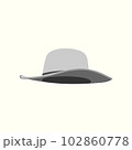 gray cowboy hat simple flat vector illustration. well use for pictogram 102860778