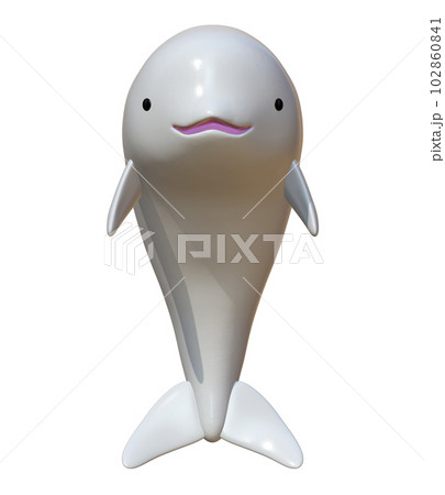 3D立体シロイルカキャラクター 102860841