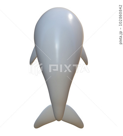 3D立体シロイルカキャラクター 102860842