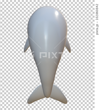 3D立体シロイルカキャラクター 102860842