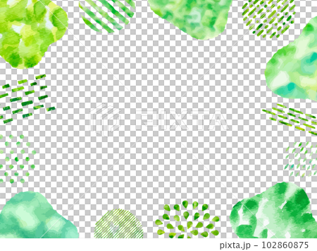 手繪風格的抽象綠色框架 102860875