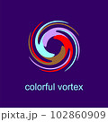 colorful vortex simple isolated flat vector design 102860909