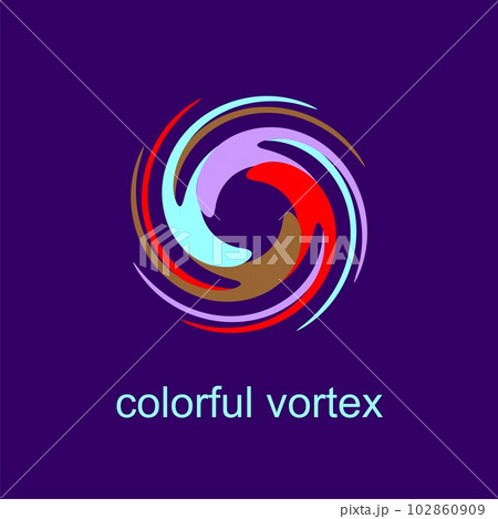 colorful vortex simple isolated flat vector design 102860909