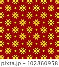 yellow hash tags and dots on red background flat pattern design 102860958