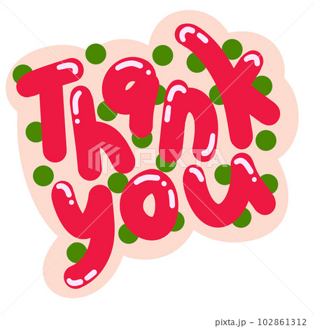 Hand drawn illustration sticker of thank you card. Thankful grateful icon symbol, red green gratitude design, colorful cartoon bright drawing sketch, flower floral background. Hand drawn illustration sticker of thank you card. Thankful grateful icon symbol, red green gratitude design, colorful cartoon bright drawing sketch, flower floral background. 102861312