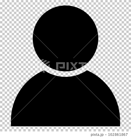 Simple user, human icon (black) - Stock Illustration [102861867] - PIXTA