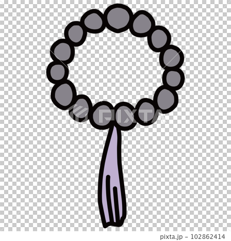 簡單的手繪念珠插畫 簡單的手繪念珠插畫 102862414