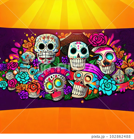 day of the dead theme day of the dead theme 102862488