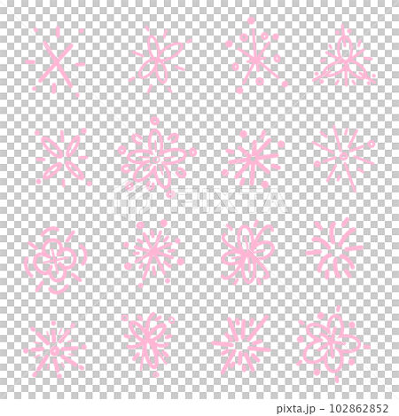 Set of hand drawn sparkle and starburst. Doodle style. 102862852