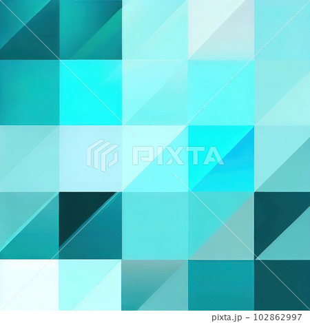 cyan squares abstract background geometric のイラスト素材 [102862997] - PIXTA