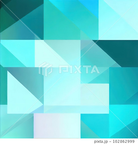 cyan squares abstract background geometric のイラスト素材 [102862999] - PIXTA