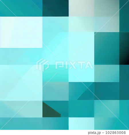 cyan squares abstract background geometric のイラスト素材 [102863008] - PIXTA