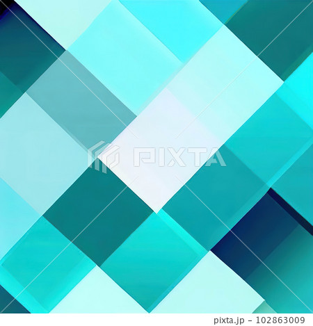 cyan squares abstract background geometric のイラスト素材 [102863009] - PIXTA