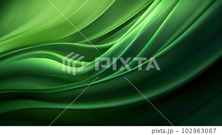 Abstract Background with Saturated Fresh Green Waves 102863087