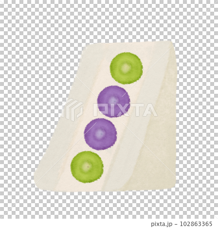 muscat fruit sandwich, hand drawn illustration muscat fruit sandwich, hand drawn illustration 102863365
