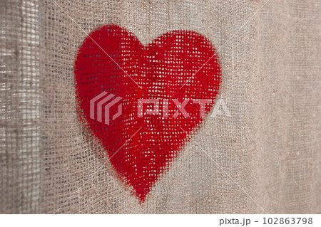 Red heart shape sign and symbol of love and romantic valentine romance day background 102863798