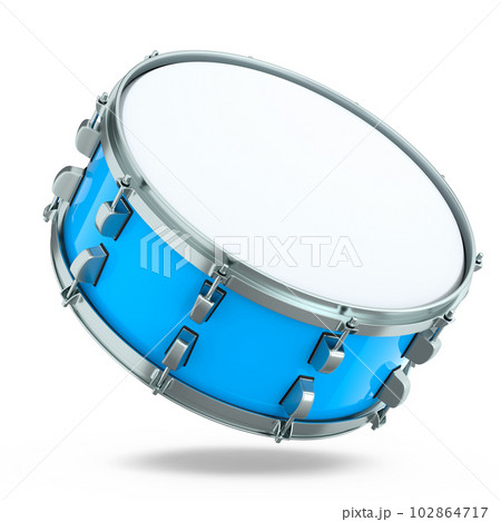 Realistic drum on white background. 3d render concept of musical instrument Realistic drum on white background. 3d render concept of musical instrument 102864717