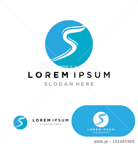 River Logo vector icon illustration design...のイラスト素材 [102865908] - PIXTA