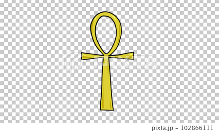 ankh 符號金色埃及 102866111