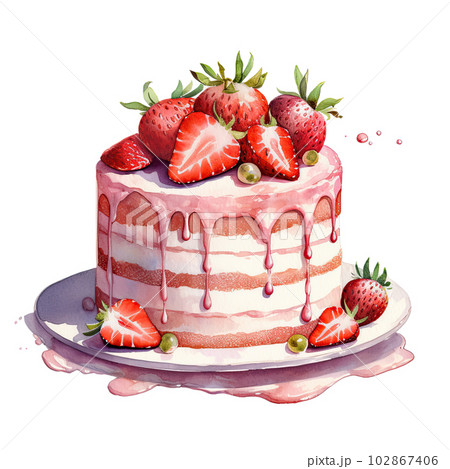 Ichigo-Cake　2025イラスト集　手描き　イラスト 創作【❀いちごケーキ❀】手描きイラスト