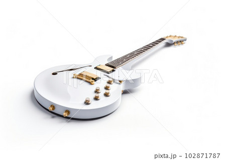 abstract white background with the image of a white guitar on a white background 102871787