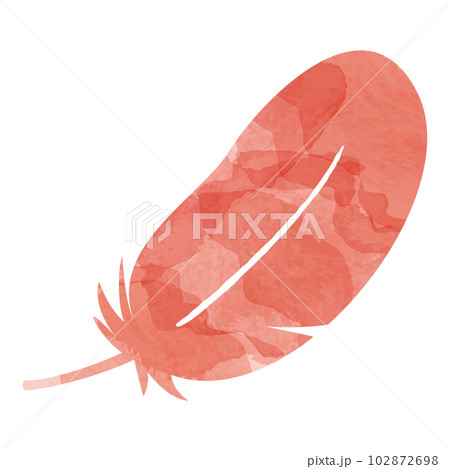 赤い羽根の水彩イラスト 赤い羽根の水彩イラスト 102872698