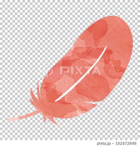 赤い羽根の水彩イラスト 赤い羽根の水彩イラスト 102872698