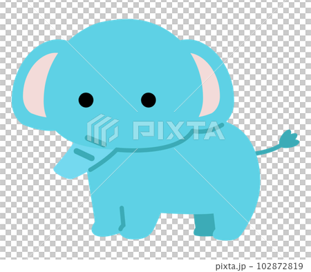 Full body illustration of a cute elephant Full body illustration of a cute elephant 102872819