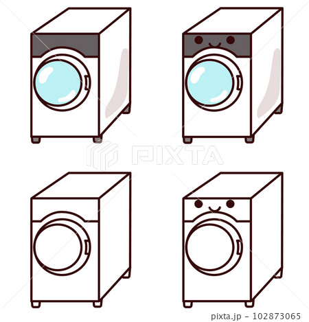 ドラム式洗濯機のイラスト ドラム式洗濯機のイラスト 102873065