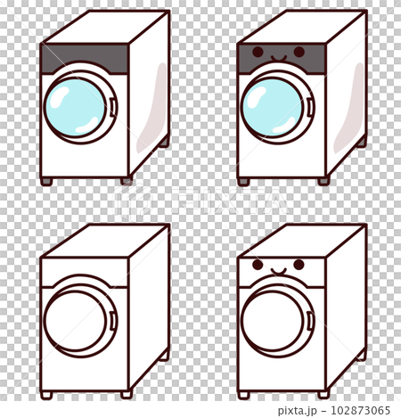 ドラム式洗濯機のイラスト ドラム式洗濯機のイラスト 102873065