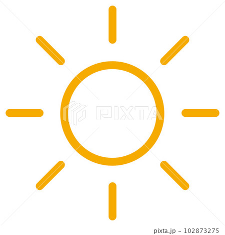 オレンジ色の太陽のアイコン 102873275