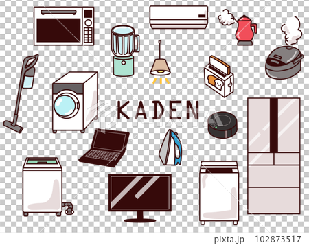 Household appliances illustration set (color) 102873517
