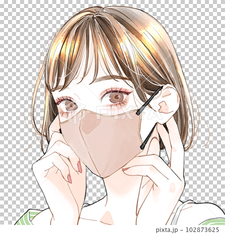 女人戴口罩 102873625