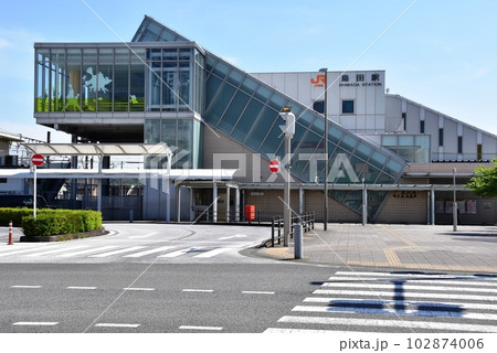島田市　東海道本線島田駅北口と駅前風景 102874006