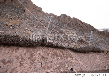 landslip road in tibet,china 102874041